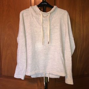 Lou & Grey Tie Waist Pullover Hoodie